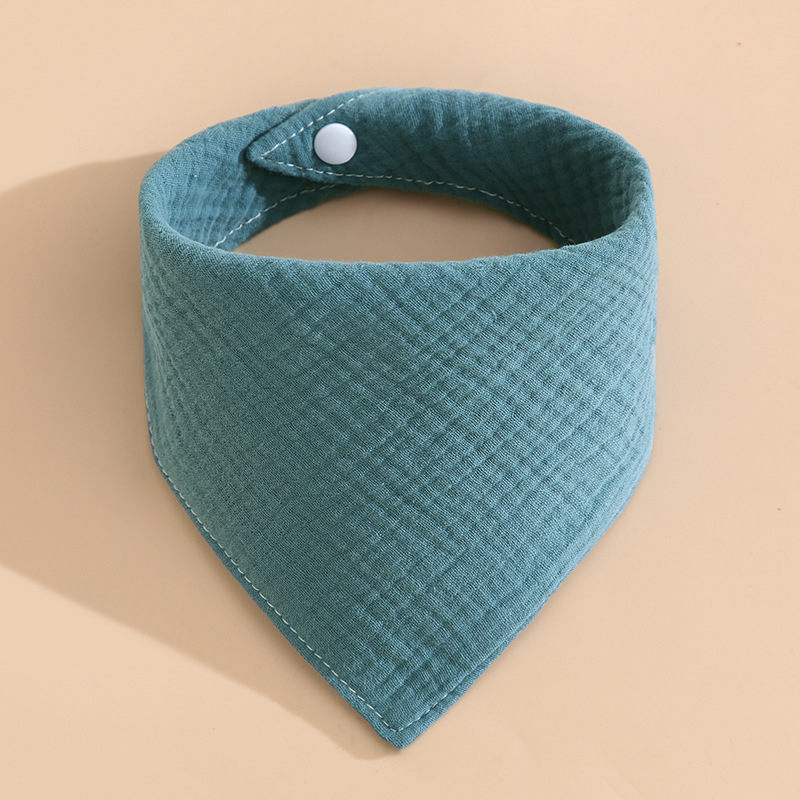 Babero triunghiular din tifon de bumbac 100%, patru straturi, Clasa A, impermeabil, pentru copii 0–6 ani