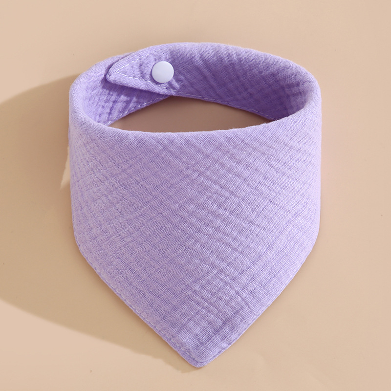 Babero triunghiular din tifon de bumbac 100%, patru straturi, Clasa A, impermeabil, pentru copii 0–6 ani