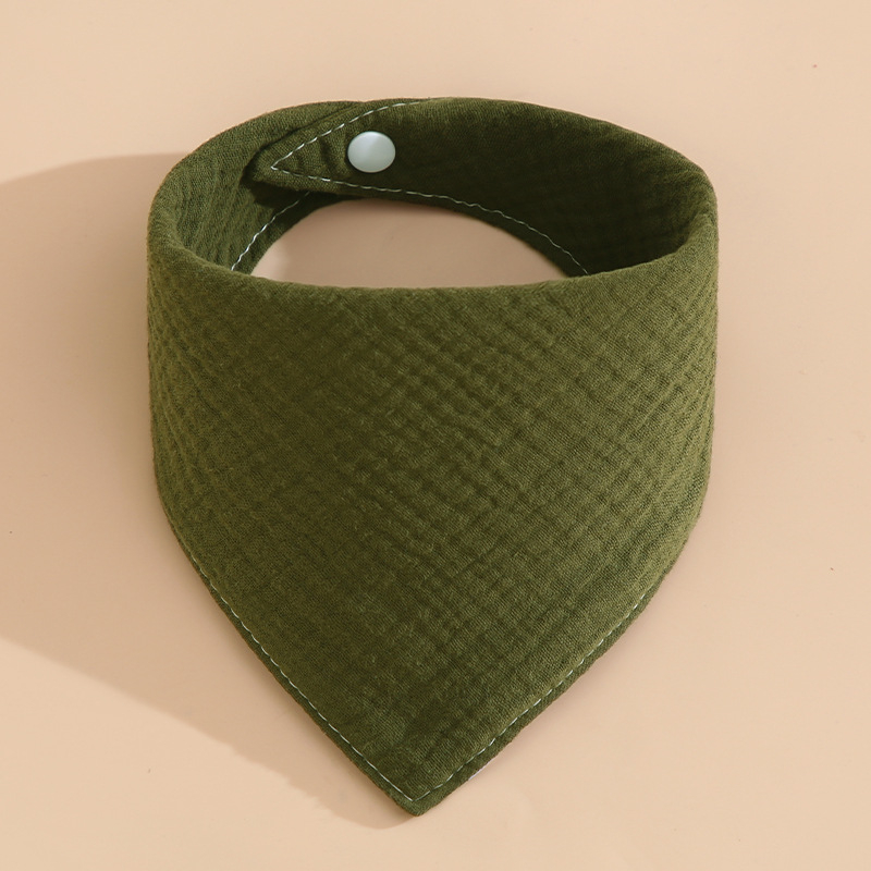 Babero triunghiular din tifon de bumbac 100%, patru straturi, Clasa A, impermeabil, pentru copii 0–6 ani