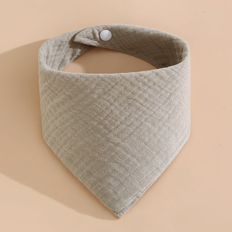 Babero triunghiular din tifon de bumbac 100%, patru straturi, Clasa A, impermeabil, pentru copii 0–6 ani