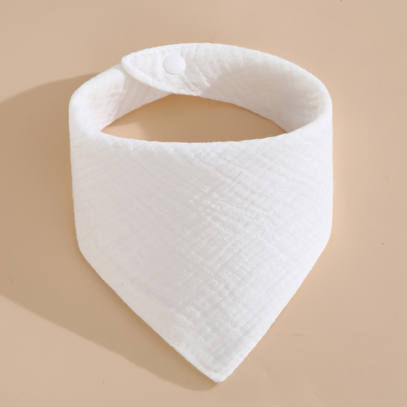 Babero triunghiular din tifon de bumbac 100%, patru straturi, Clasa A, impermeabil, pentru copii 0–6 ani