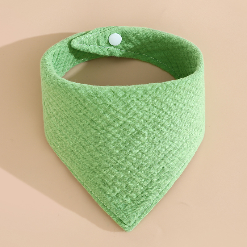 Babero triunghiular din tifon de bumbac 100%, patru straturi, Clasa A, impermeabil, pentru copii 0–6 ani