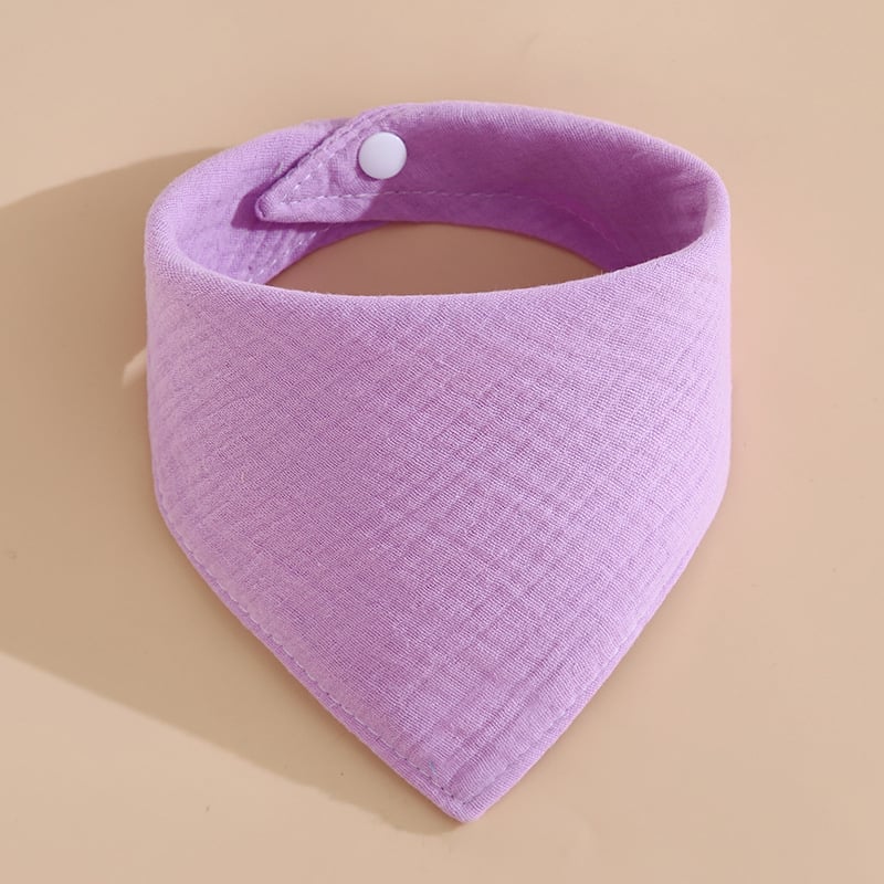 Babero triunghiular din tifon de bumbac 100%, patru straturi, Clasa A, impermeabil, pentru copii 0–6 ani