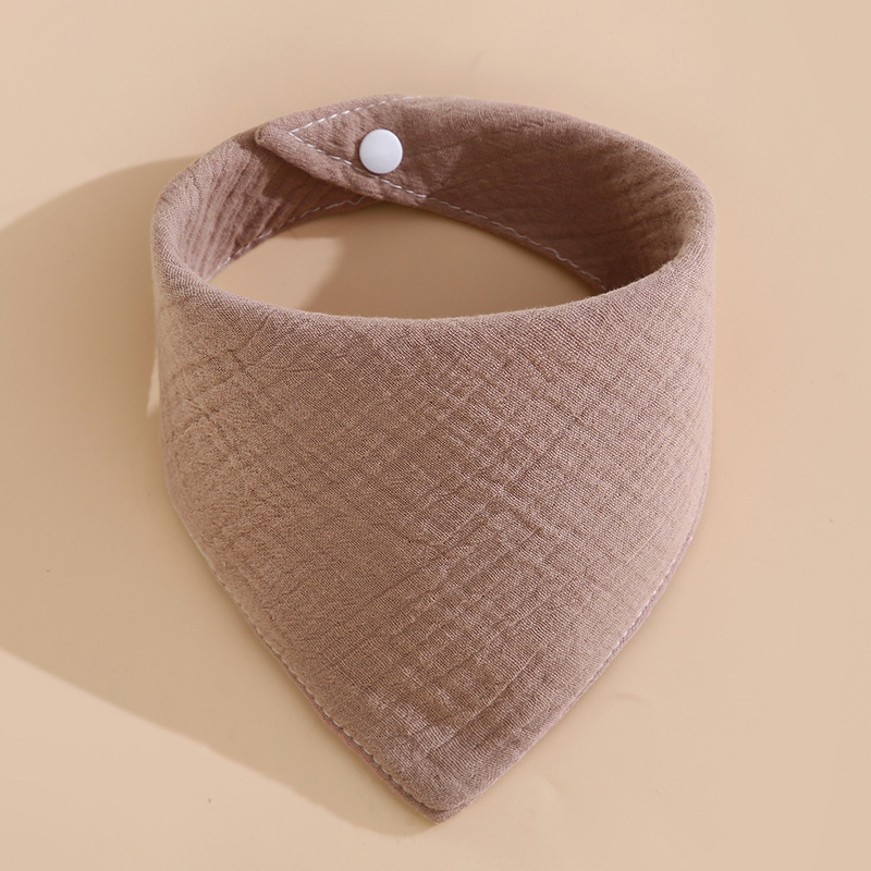 Babero triunghiular din tifon de bumbac 100%, patru straturi, Clasa A, impermeabil, pentru copii 0–6 ani