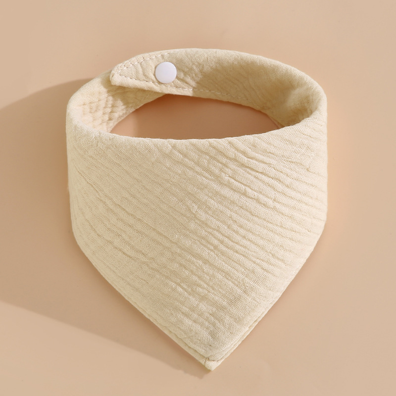 Babero triunghiular din tifon de bumbac 100%, patru straturi, Clasa A, impermeabil, pentru copii 0–6 ani