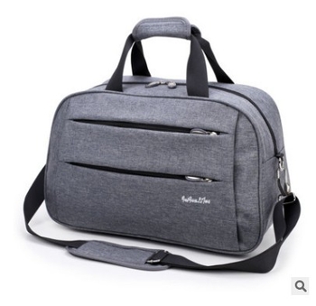 Cestovná taška z Oxfordu, objem 36–55 L, otváranie na zips, teleskopická rukoväť, jedna ramenná popruh, vnútorné vrecká pre notebook a fotoaparát