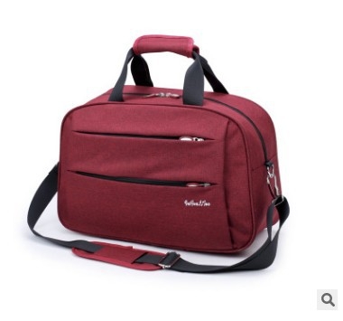 Cestovná taška z Oxfordu, objem 36–55 L, otváranie na zips, teleskopická rukoväť, jedna ramenná popruh, vnútorné vrecká pre notebook a fotoaparát