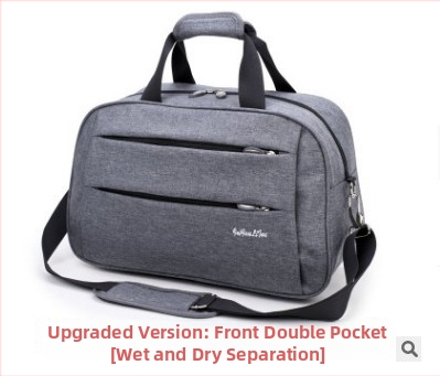 Cestovná taška z Oxfordu, objem 36–55 L, otváranie na zips, teleskopická rukoväť, jedna ramenná popruh, vnútorné vrecká pre notebook a fotoaparát