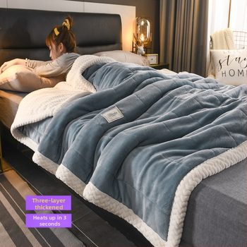 Pătură coral fleece din poliester, unicolor, 300–500 g, pentru toate sezoanele (Poliester • 300–500 g • Unicolor • Pentru toate sezoanele)