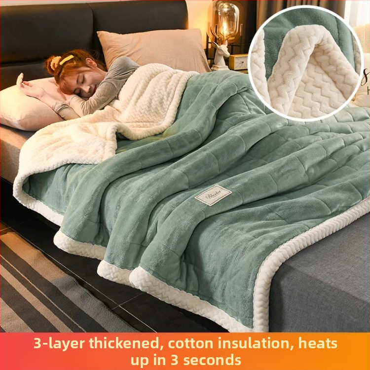 Pătură coral fleece din poliester, unicolor, 300–500 g, pentru toate sezoanele (Poliester • 300–500 g • Unicolor • Pentru toate sezoanele)