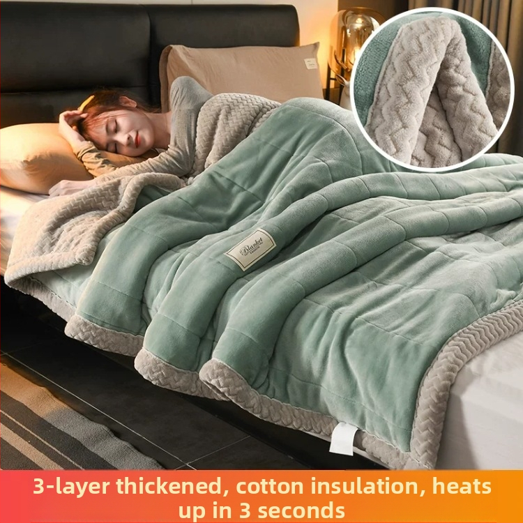 Pătură coral fleece din poliester, unicolor, 300–500 g, pentru toate sezoanele (Poliester • 300–500 g • Unicolor • Pentru toate sezoanele)