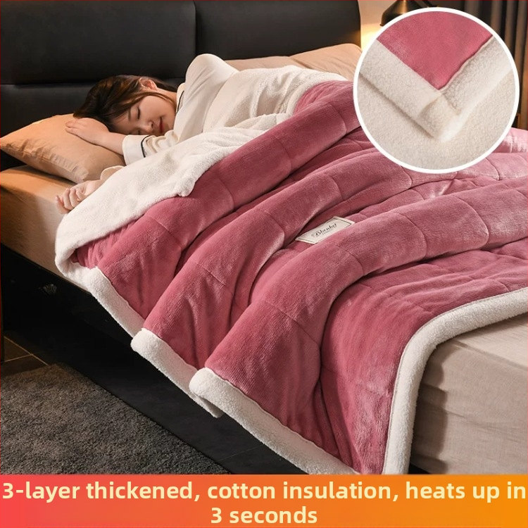 Pătură coral fleece din poliester, unicolor, 300–500 g, pentru toate sezoanele (Poliester • 300–500 g • Unicolor • Pentru toate sezoanele)