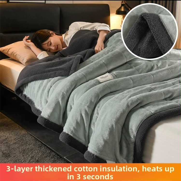 Pătură coral fleece din poliester, unicolor, 300–500 g, pentru toate sezoanele (Poliester • 300–500 g • Unicolor • Pentru toate sezoanele)