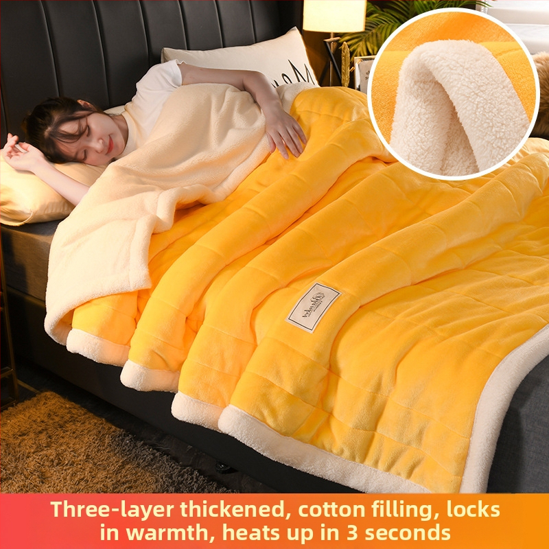 Pătură coral fleece din poliester, unicolor, 300–500 g, pentru toate sezoanele (Poliester • 300–500 g • Unicolor • Pentru toate sezoanele)