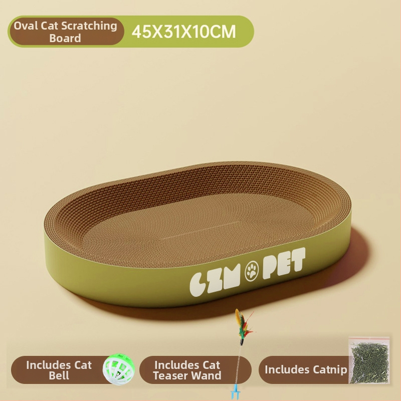 Cuib pentru pisici și suprafață de zgâriere într-un singur pachet; construcție durabilă; coloană verticală din sisal; material: carton celular cu bule; stil drăguț