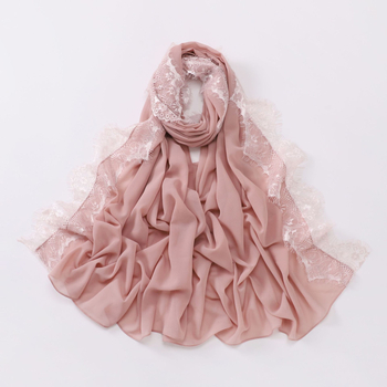 Дълъг шал от шифон с eyelash lace - полиестер, плоска тъкан, защита от слънце и прах, лято, произход Джинха