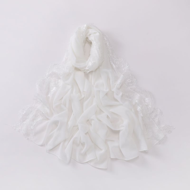 Дълъг шал от шифон с eyelash lace - полиестер, плоска тъкан, защита от слънце и прах, лято, произход Джинха