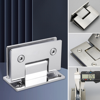 Rozsdamentes acél zuhanyajtó zsanér – 90° hegesztett csukló, 304 rozsdamentes acél, felületi permetezés, márka Keding