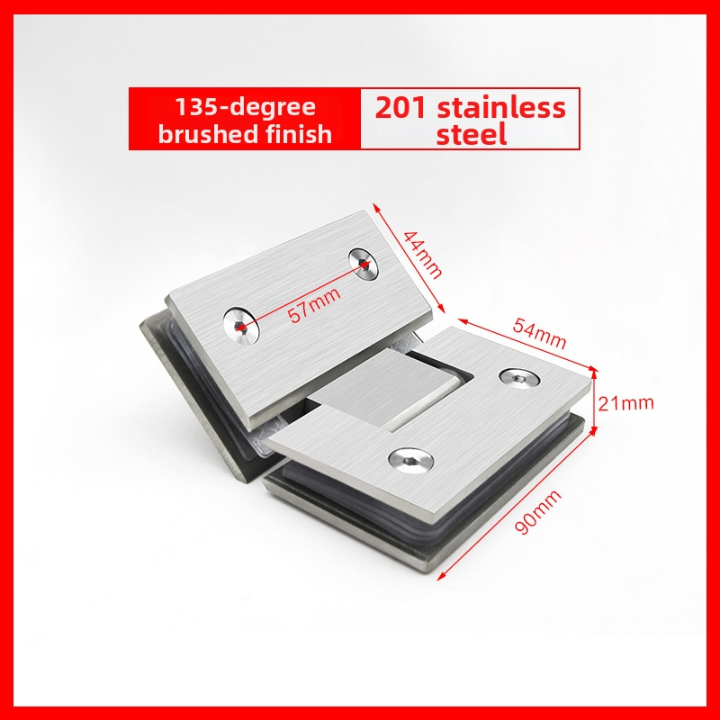 Rozsdamentes acél zuhanyajtó zsanér – 90° hegesztett csukló, 304 rozsdamentes acél, felületi permetezés, márka Keding