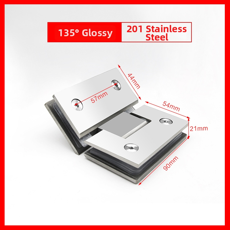 Rozsdamentes acél zuhanyajtó zsanér – 90° hegesztett csukló, 304 rozsdamentes acél, felületi permetezés, márka Keding