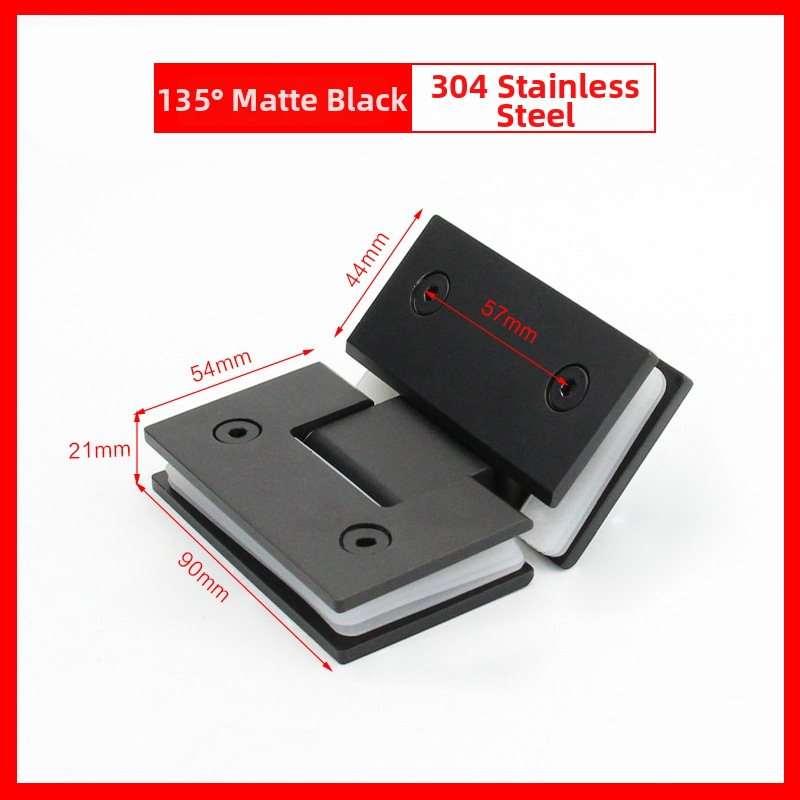 Rozsdamentes acél zuhanyajtó zsanér – 90° hegesztett csukló, 304 rozsdamentes acél, felületi permetezés, márka Keding