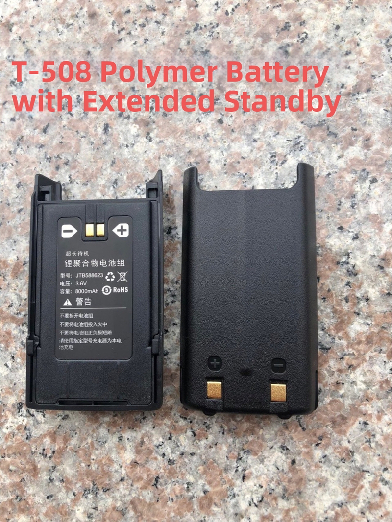 Walkie-Talkie LiPo akkumulátor USB töltővel – Kapacitás 8000, RF Kimenet 400, Frekvenciasáv 10km-50km, Elméleti távolság 1.5km-3km, Vízálló