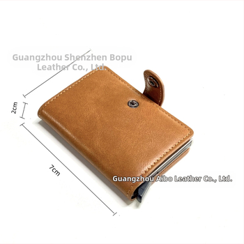 Ultra vékony PU bőrtok kártyákhoz RFID-blokkolással, lopás elleni védelemmel és könnyű mindennapi használatra.