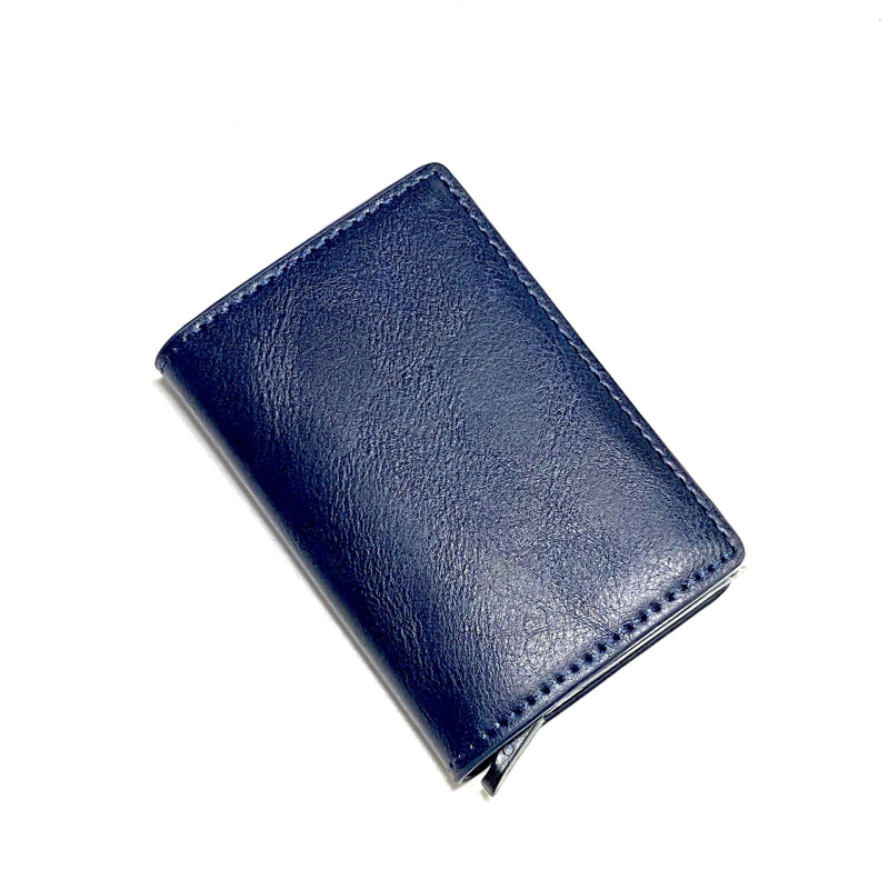 Ultra vékony PU bőrtok kártyákhoz RFID-blokkolással, lopás elleni védelemmel és könnyű mindennapi használatra.