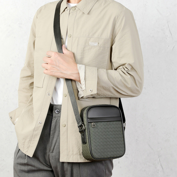 Ανδρική τσάντα ώμου από PU με επένδυση πολυεστέρα, Άνοιξη 2025, αναπνεύσιμη, κατάλληλη για επιχειρηματικά ταξίδια