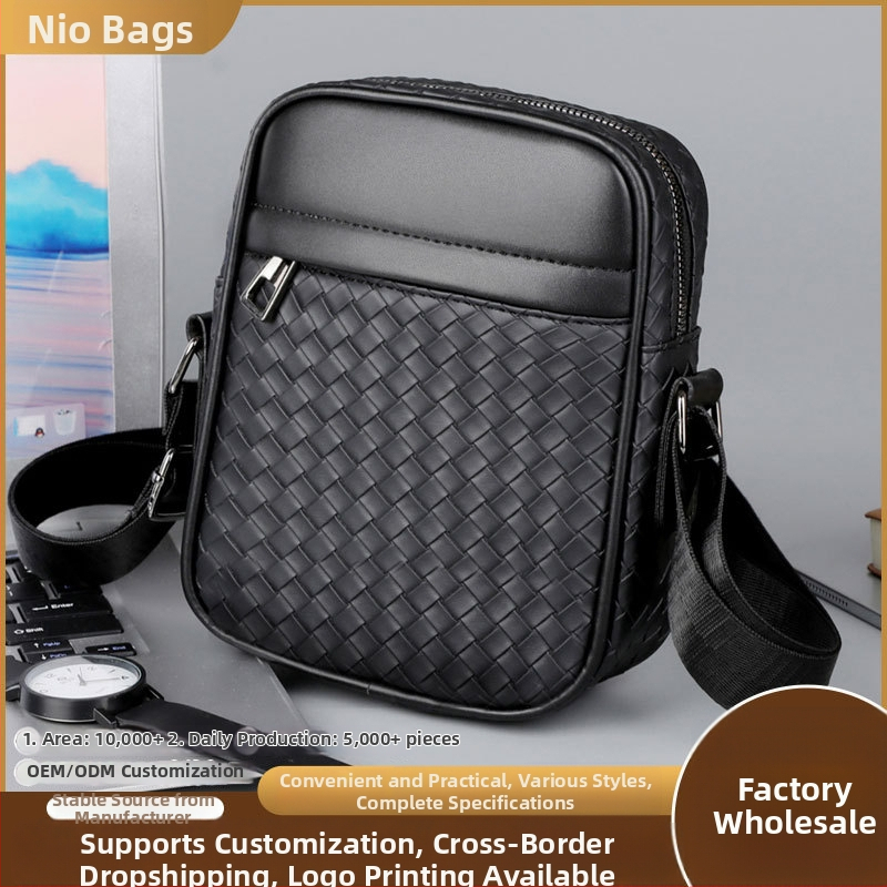 Ανδρική τσάντα ώμου από PU με επένδυση πολυεστέρα, Άνοιξη 2025, αναπνεύσιμη, κατάλληλη για επιχειρηματικά ταξίδια