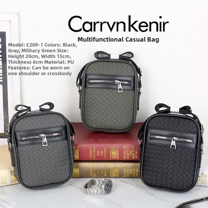 Ανδρική τσάντα ώμου από PU με επένδυση πολυεστέρα, Άνοιξη 2025, αναπνεύσιμη, κατάλληλη για επιχειρηματικά ταξίδια