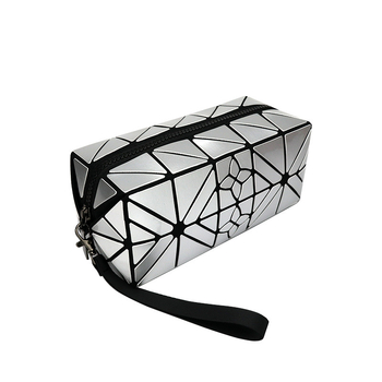 Geantă de machiaj PU - (Material PU, Formă orizontală pătrată, Închidere cu fermoar, Căptușeală din poliester)