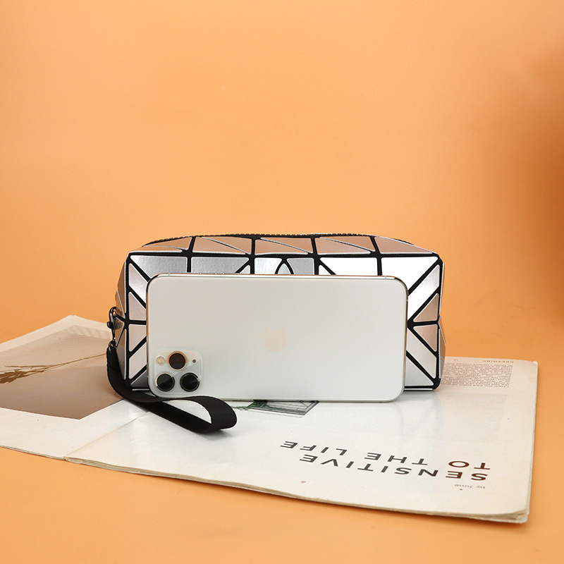 Geantă de machiaj PU - (Material PU, Formă orizontală pătrată, Închidere cu fermoar, Căptușeală din poliester)