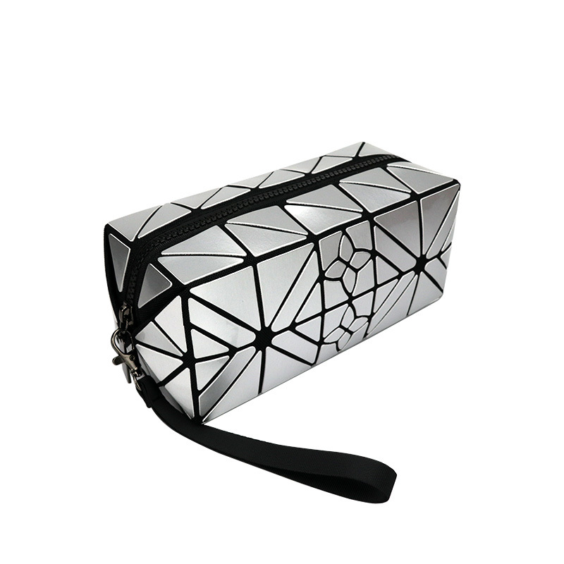 Geantă de machiaj PU - (Material PU, Formă orizontală pătrată, Închidere cu fermoar, Căptușeală din poliester)