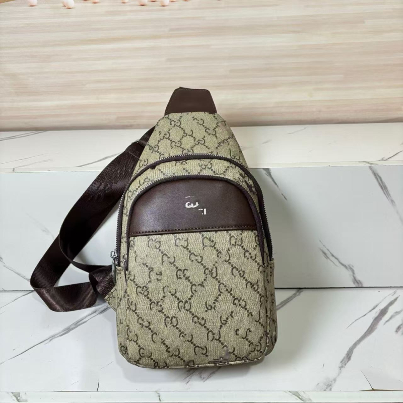 Ανδρική τσάντα στήθους PU, επένδυση πολυεστέρας, street style, Καλοκαίρι 2025, καθημερινή χρήση