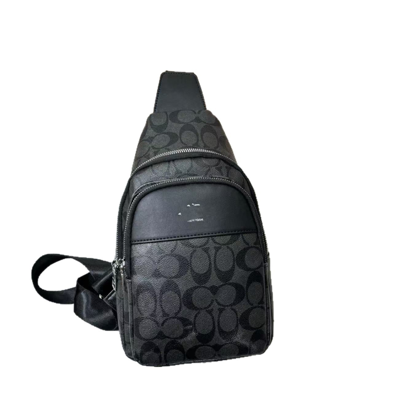 Ανδρική τσάντα στήθους PU, επένδυση πολυεστέρας, street style, Καλοκαίρι 2025, καθημερινή χρήση