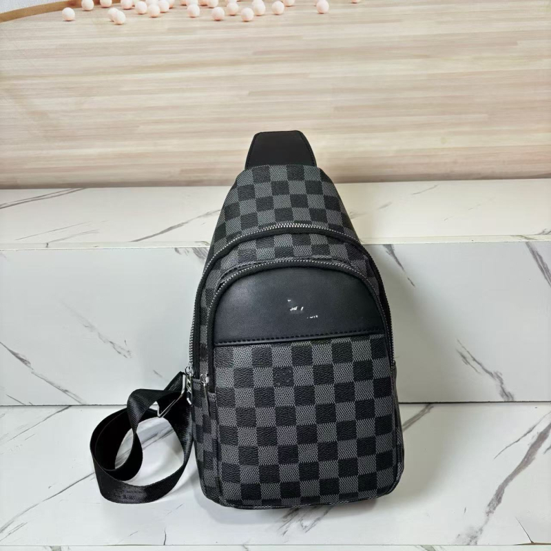 Ανδρική τσάντα στήθους PU, επένδυση πολυεστέρας, street style, Καλοκαίρι 2025, καθημερινή χρήση