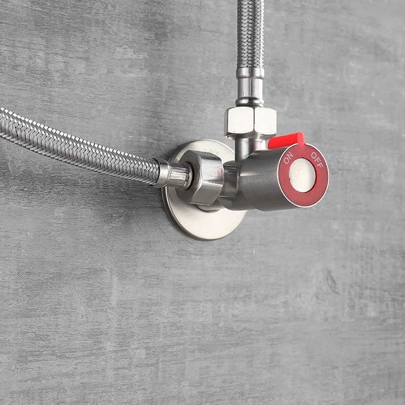 304 nehrđajući čelik trocestni kutni ventil, 1-in 2-out, ugradnja u zid, za WC, bojler, kupaonicu i kuhinju