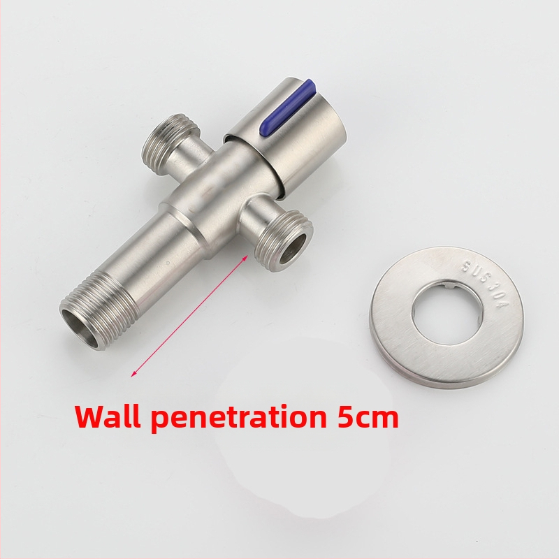 304 nehrđajući čelik trocestni kutni ventil, 1-in 2-out, ugradnja u zid, za WC, bojler, kupaonicu i kuhinju