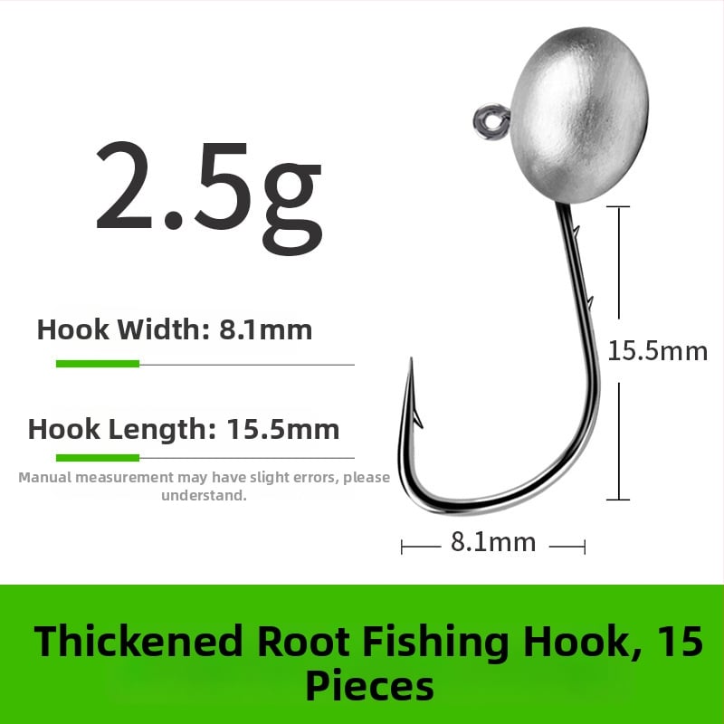 Cârlig de pescuit cu cap de plumb și design cu două fețe în spate