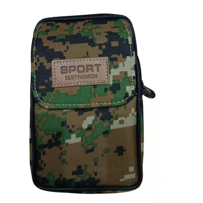 Férfi övtáska, Oxford anyag, terheléscsökkentés, vízszintes vagy függőleges négyszög alakú forma, bélés szintetikus bőrrel, irodalmi-nemzeti stílus