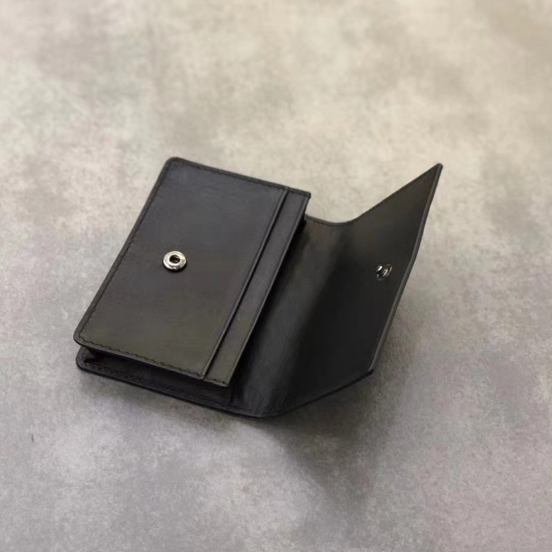 MCBV Kožni držač kartica – ultra tanak, prva sloja teleće kože, unisex, višenamjenski novčanik za kartice s pretincem za novčiće