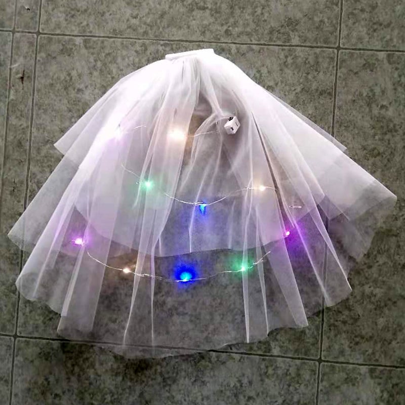 Νυφικός πέπλος, διπλού στρώματος απαλό διχτυωτό ύφος, πολυεστερικό νήμα, ατομική συσκευασία, δυνατότητα προσαρμογής