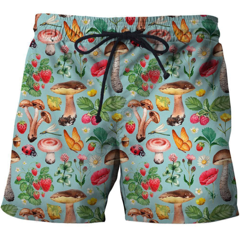 Ανδρικές καλοκαιρινές βερμούδες παραλίας με 3D εκτύπωση γραμμάτων – ίσιο κόψιμο, 80% πολυεστέρα, ανάλαφρο στυλ