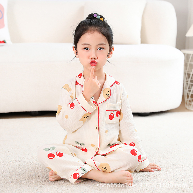 Pijamale de vară pentru copii, din bumbac 100%, unisex, ușoare, cu model desen animat, material ce evacuează umezeala