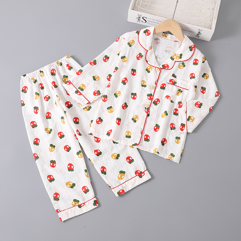 Pijamale de vară pentru copii, din bumbac 100%, unisex, ușoare, cu model desen animat, material ce evacuează umezeala