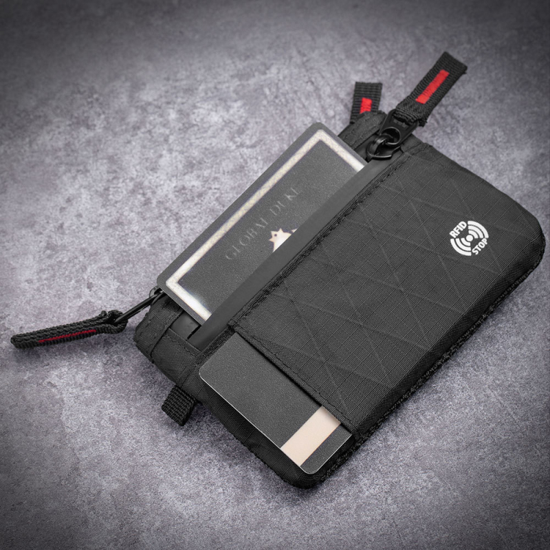 RFID novčanik za kovanice i kartice s naramenicom – X-Pac mini putni novčanik, najlon, zaštita od krađe, unisex