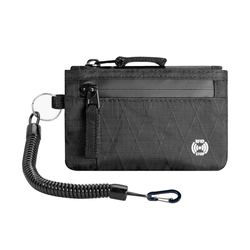 RFID novčanik za kovanice i kartice s naramenicom – X-Pac mini putni novčanik, najlon, zaštita od krađe, unisex