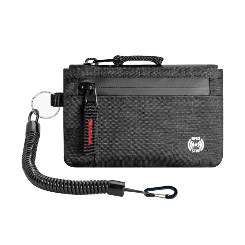 RFID novčanik za kovanice i kartice s naramenicom – X-Pac mini putni novčanik, najlon, zaštita od krađe, unisex