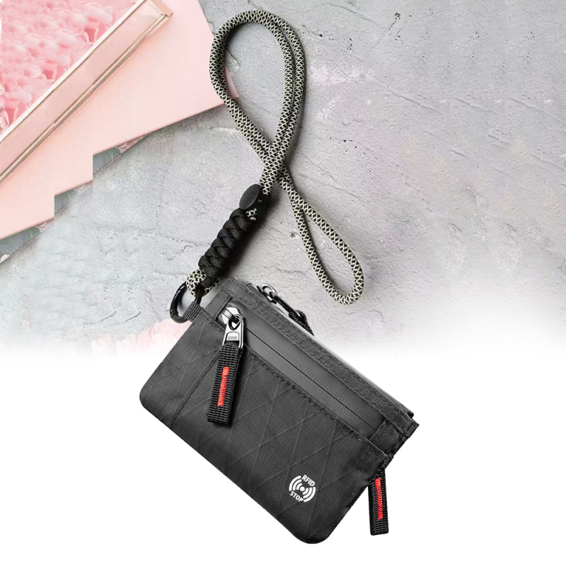 RFID novčanik za kovanice i kartice s naramenicom – X-Pac mini putni novčanik, najlon, zaštita od krađe, unisex